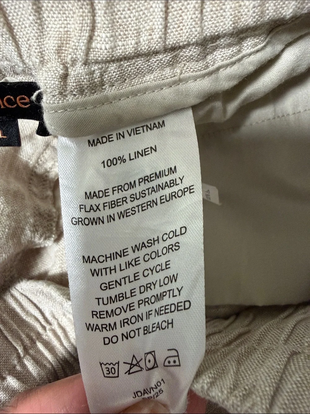 Quince Linen-Blend Drawstring Chinos in Taupe
